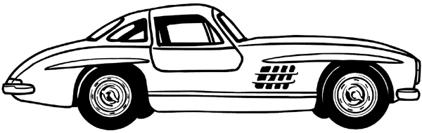 Classic Corvette vinyl sticker. Customize on line.      Autos Cars and Car Repair 060-0540  
